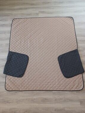 Couch Cover Furniture Protector Quilted Reversible for Pets Children Tan & Black